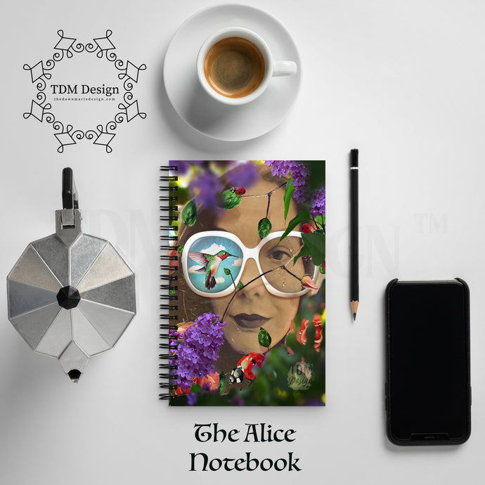 Alice - dotted page notebook.